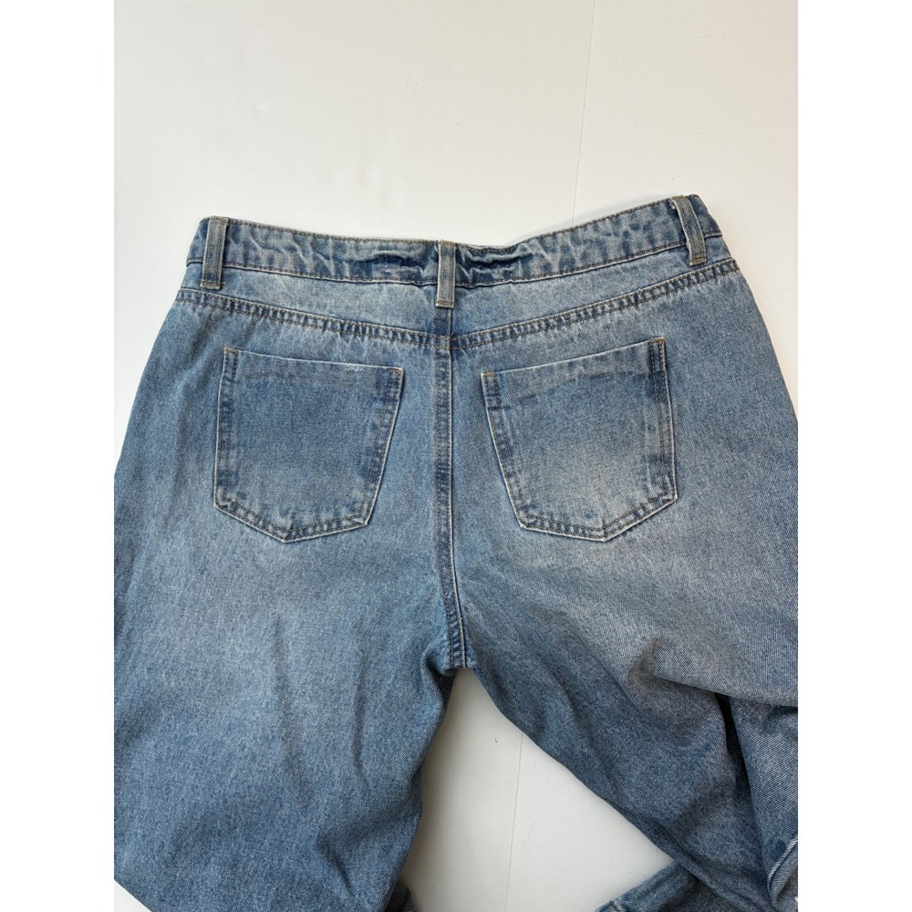 Banjara Pearl Starburst Embellished High Rise Straight Leg Jeans Blue 11/29 - Picture 11 of 11
